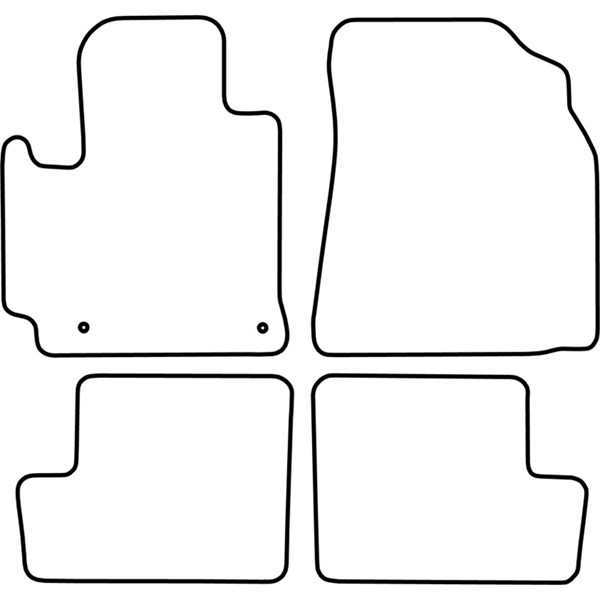 Textilmatta, kupé, Fram och bak Autostyle TM TO539V AutoStyle
