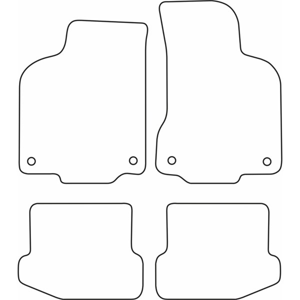 Textilmatta, kupé, Fram och bak Autostyle TM VW516 AutoStyle