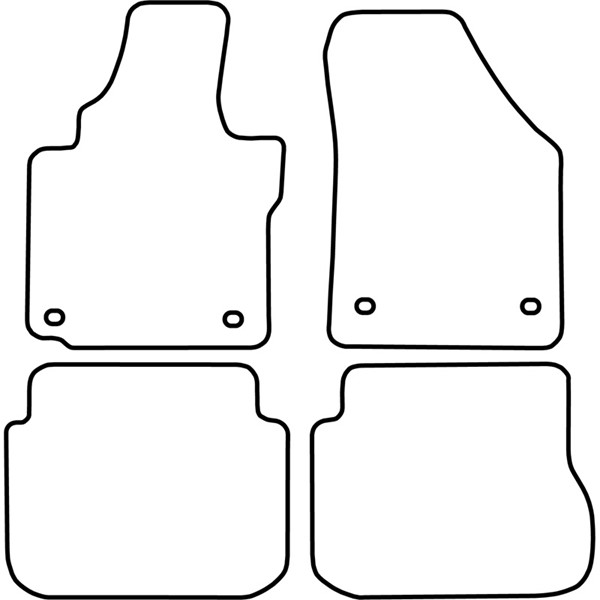Textilmatta, kupé, Fram och bak Autostyle TM VW527 AutoStyle