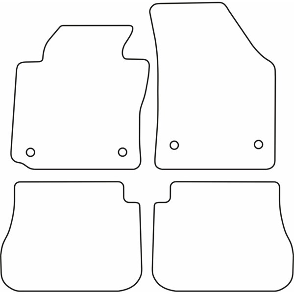 Textilmatta, kupé, Fram och bak Autostyle TM VW527 AutoStyle