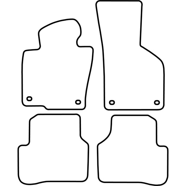 Textilmatta, kupé, Fram och bak Autostyle TM VW530 AutoStyle