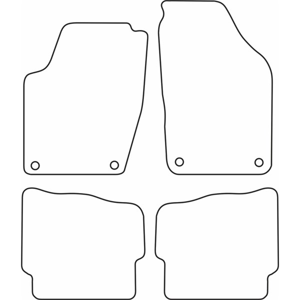 Textilmatta, kupé, Fram och bak Autostyle TM VW532 AutoStyle