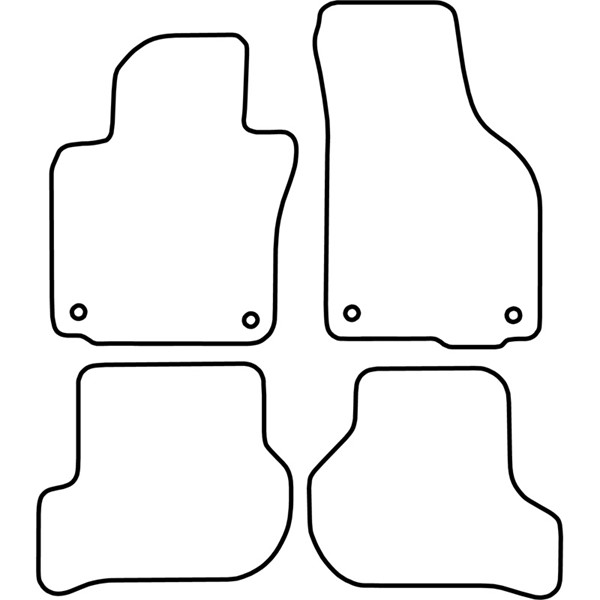 Textilmatta, kupé, Fram och bak Autostyle TM VW538 AutoStyle