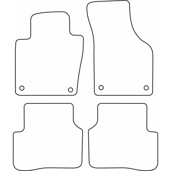 Textilmatta, kupé, Fram och bak Autostyle TM VW541 AutoStyle