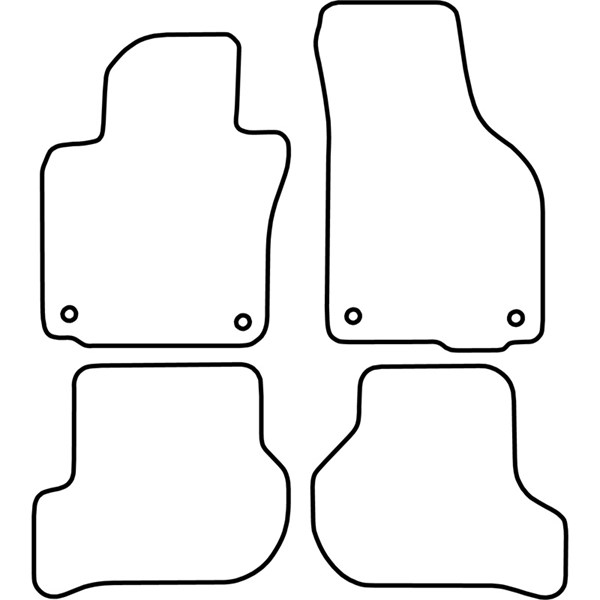 Textilmatta, kupé, Fram och bak Autostyle TM VW542 AutoStyle