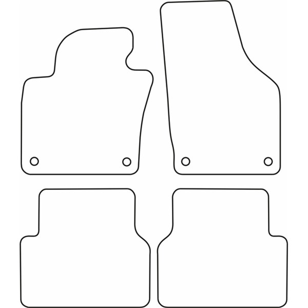 Textilmatta, kupé, Fram och bak Autostyle TM VW543 AutoStyle