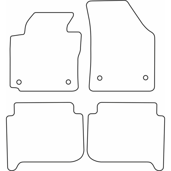 Textilmatta, kupé, Fram och bak Autostyle TM VW544 AutoStyle