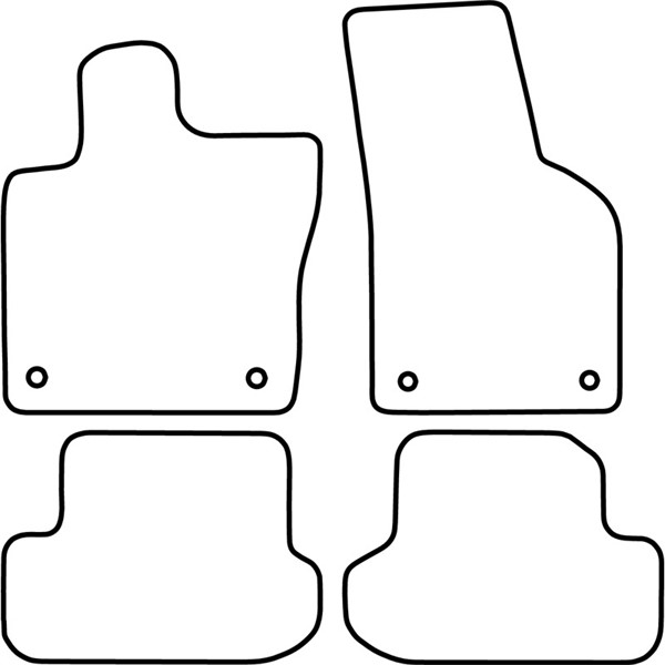Textilmatta, kupé, Fram och bak Autostyle TM VW548 AutoStyle
