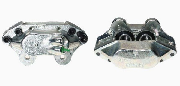 Bromsok, framaxel vänster, Bakom axeln Budweg caliper 343078 BUDWEG CALIPER