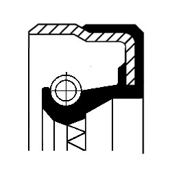 Oljepackningsring, differential, Bakaxel, Framaxel, Utgång Cortec CORTECO