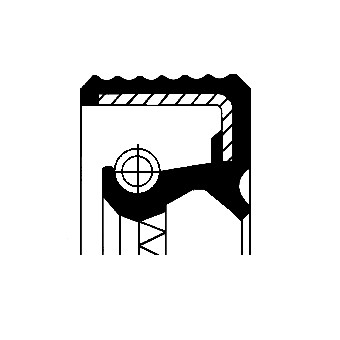 Oljepackningsring, differential, Höger, Utgång Corteco 07011583B CORTECO