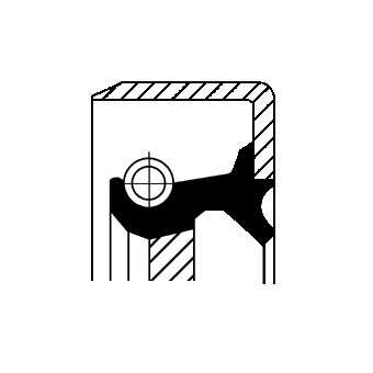 Oljetätningsring, fördelarväxel, Bakaxel, Fram, Ingång, Utgång CORTECO