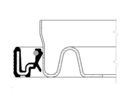 Oljepackningsring, vevaxel, Fram Corteco 12014728B CORTECO