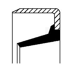 Oljepackningsring, hjullager, Framaxel Corteco 19015070B CORTECO