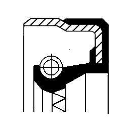 Oljetätningsring, fördelarväxel, Ytter, framaxel vänster, Ingång  CORTECO
