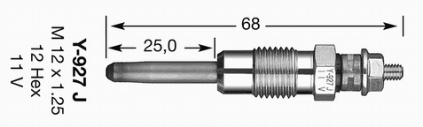 Glödstift 11,0V Ngk D-power 4916 NGK