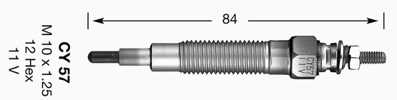 Glödstift 11,0V Ngk D-power 4994 NGK
