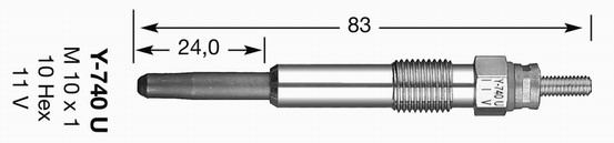 Glödstift 11,0V Ngk D-power 4818 NGK