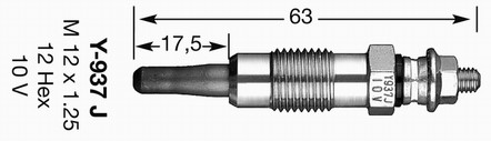 Glödstift 10,0V Ngk D-power 7503 NGK