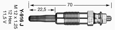 Glödstift 11,5V Ngk D-power 5906 NGK