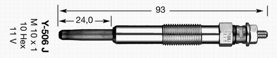 Glödstift 11,0V Ngk D-power 2419 NGK