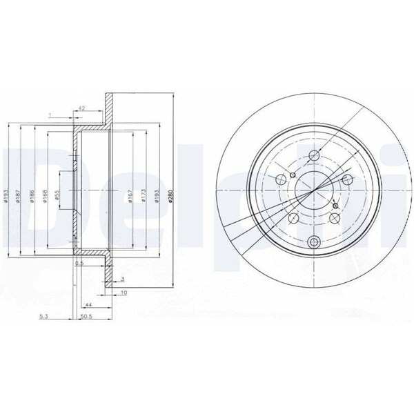 Bromsskiva Solid, Bakaxel Delphi BG3912 DELPHI Bromsskiva Solid, Bakaxel Delphi BG3912 DELPHI