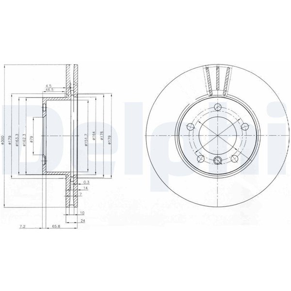Bromsskiva Ventilerad, Framaxel Delphi BG3998 DELPHI Bromsskiva Ventilerad, Framaxel Delphi BG3998 DELPHI