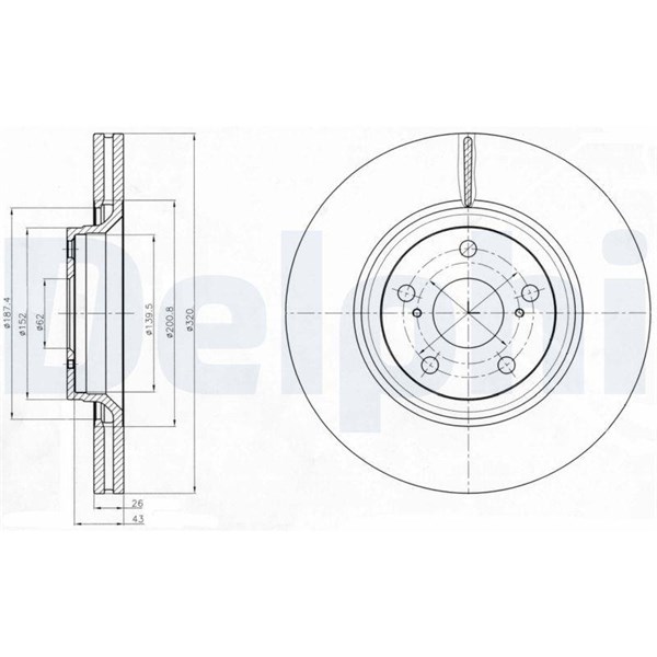 Bromsskiva Ventilerad, Framaxel Delphi BG4235 DELPHI Bromsskiva Ventilerad, Framaxel Delphi BG4235 DELPHI