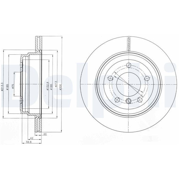 Bromsskiva Ventilerad, Bakaxel Delphi BG4243C DELPHI Bromsskiva Ventilerad, Bakaxel Delphi BG4243C DELPHI