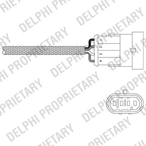 Lambdasond, Fram, Vänster fram, Höger fram, Cylinder 4 Delphi ES2 DELPHI