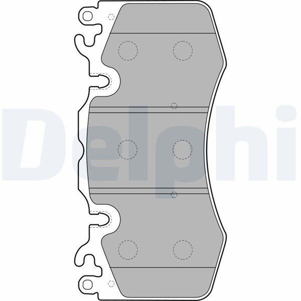 Bromsbeläggsats, Framaxel, Bakaxel Delphi LP21 DELPHI