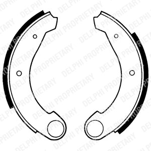 Bromsbackar, sats, Bakaxel Delphi LS1159 DELPHI Bromsbackar, sats, Bakaxel Delphi LS1159 DELPHI