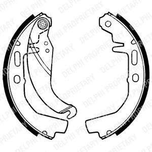 Bromsbackar, sats, Bakaxel Delphi LS1247 DELPHI