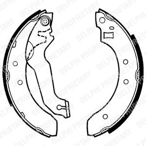 Bromsbackar, sats, Bakaxel Delphi LS1249 DELPHI