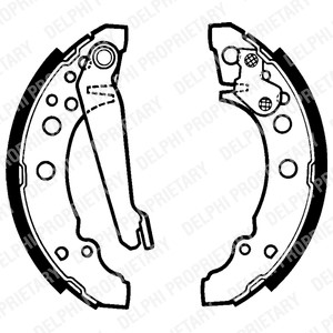 Bromsbackar, sats, Bakaxel Delphi LS1276 DELPHI