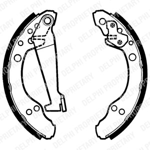 Bromsbackar, sats, Bakaxel Delphi LS1277 DELPHI