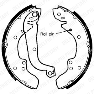 Bromsbackar, sats, Bakaxel Delphi LS1295 DELPHI