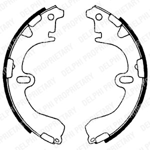 Bromsbackar, sats, Bakaxel Delphi LS1315 DELPHI