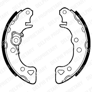 Bromsbackar, sats, Bakaxel Delphi LS1319 DELPHI