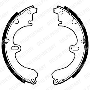 Bromsbackar, sats, Bakaxel Delphi LS1356 DELPHI