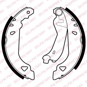 Bromsbackar, sats, Bakaxel Delphi LS1378 DELPHI