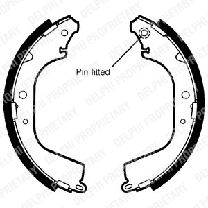 Bromsbackar, sats, Bakaxel Delphi LS1406 DELPHI Bromsbackar, sats, Bakaxel Delphi LS1406 DELPHI
