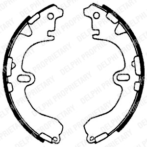 Bromsbackar, sats, Bakaxel Delphi LS1601 DELPHI