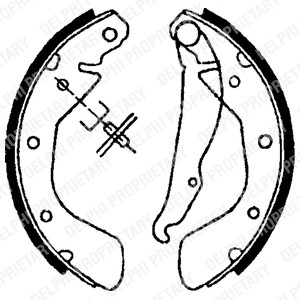 Bromsbackar, sats, Bakaxel Delphi LS1622 DELPHI