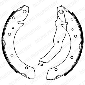 Bromsbackar, sats, Bakaxel Delphi LS1634 DELPHI