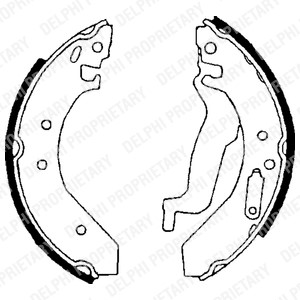Bromsbackar, sats, Bakaxel Delphi LS1645 DELPHI