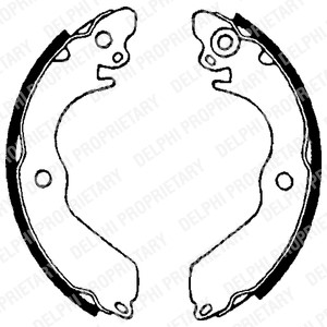 Bromsbackar, sats, Bakaxel Delphi LS1649 DELPHI