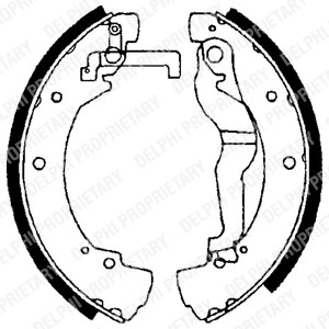 Bromsbackar, sats, Bakaxel Delphi LS1656 DELPHI
