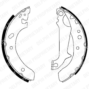 Bromsbackar, sats, Bakaxel Delphi LS1683 DELPHI
