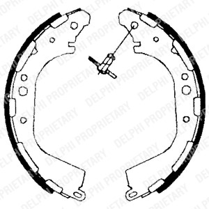 Bromsbackar, sats, Bakaxel Delphi LS1709 DELPHI